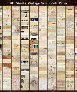 Alternative view of 200 Sheets of Vintage Scrapbook Paper. Journaling Scrapbooking Supplies Craft Decoupage Papers Kit. Ephemera for Junk Journal Bullet Journals Well Posters Room Decor for Card Making Decorative Gift